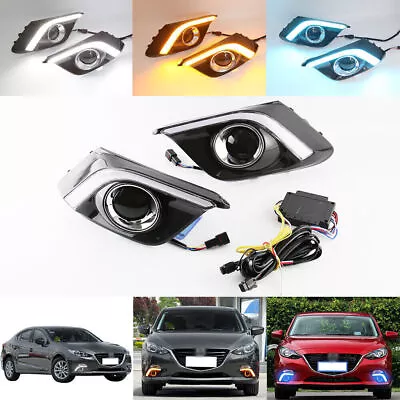 LED DRL For Mazda 3 Axela 2014 2015 Daytime Running Light With Turn Signal Lamp • $102.45