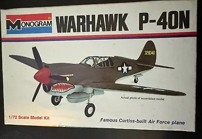 1/72 Monogram Warhawk P-40N U.S. WWII Fighter Detail Model VINTAGE 6792 • $5.99