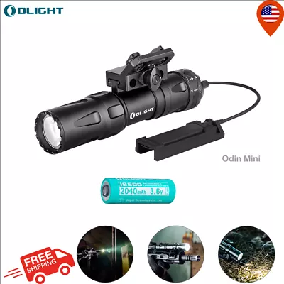 Olight Odin Mini Black 1250 Lumen Rechargeable Tactical Flashlight • $139.95