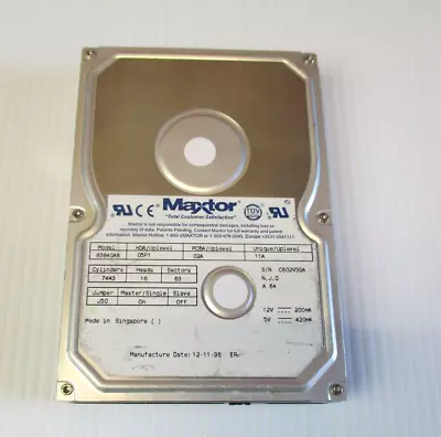 Maxtor Hard Drive 83840A6 3GB 4500RPM ATA 3.5 256KB Cache CrystalMax • $21.50