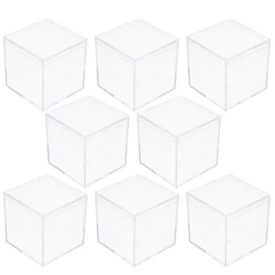 8 Pcs Acrylic Box Lid Vanity Storage Organizers Acrylic Display Box • $11.57