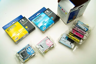 Set 9 Genuine Epson 78 Ink SEALED Epson R260 RX580 RX595 RX680 R380 R280 Art 50 • $35