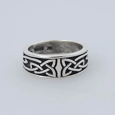 Celtic Knot Trinity Ring - 925 Sterling Silver - Irish Celtic Knot Mens Womens • $26