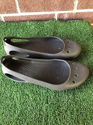 Crocs Kadee Womens Size 9 Brown Slip On Ballet Flats Shoes Mary Jane • $20