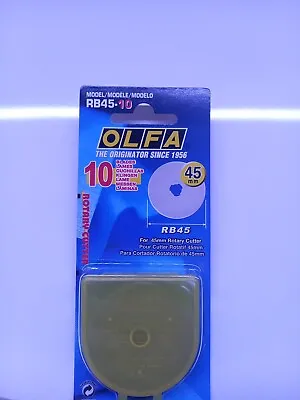 Olfa RB45-10 45mm(10 Blades) Rotary Cutter Blade Fits RTY-2/G RTY-2/C • £22