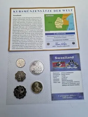 5 Cents - 1 Lilangeni 1996-1998 Excellent Condition Coins Set Swaziland 🇸🇿  • $19.51