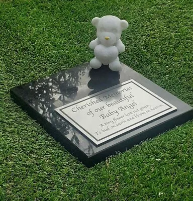 Personalised Granite Baby Memorial Plaque Flat Grave Marker Cemetery Headstone  • £54.99
