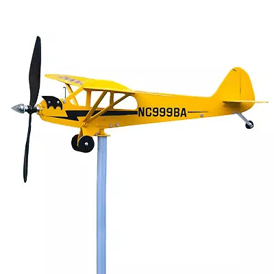 Airplane Wind Spinner Metal Pinwheels Aircraft Windmill Garden Decors Outdoor • $31.59