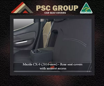 Seat Cover Mazda CX-9 TC-Series (2016-Now) Rear+AR Waterproof Premium Neoprene • $293.55