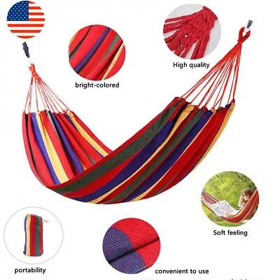 US 1-2 Person Outdoor Camping Hammock Chair Bed Hanging Swing Sleeping Patio • $22.08