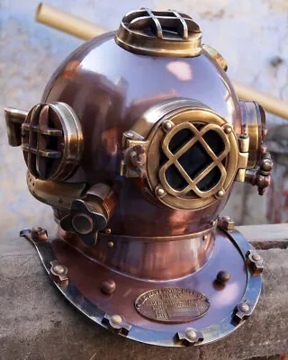 New Antique Diving Helmet Vintage Divers Helmet Deep Sea US Navy Mark IV 18 Inch • $264.29