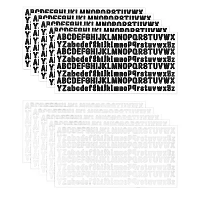 10 Sheets Small Alphabet Letter Stickers Black White Cute Mailbox Letters Vin... • $6.94