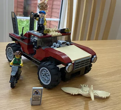 £18.50 • Buy Lego 7475 Dino Attack Fire Hammer Motorbike, And 2 Minifigures