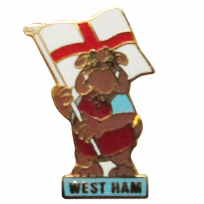 £4.99 • Buy New West Ham & England Fans Pin Badge, West Ham Utd English Bulldog Pin Badge