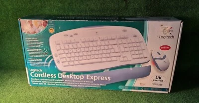 £34.99 • Buy Logitech Cordless Desktop Express Wireless Keyboard & Mouse PS/2 Excellent Condt