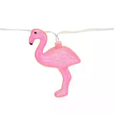 Outdoor Garden 2m Solar Powered Pink Flamingo 10pc Warm White LED String Lights • £11.99