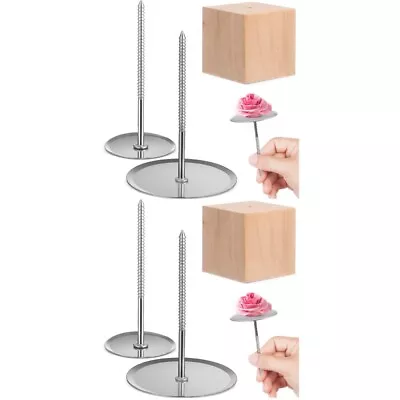  2 Sets Decorating Stainless Steel Cake Kit Professional Flowers Nails • £17.39