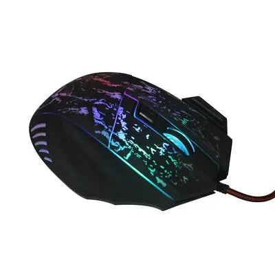 PLUG & PLAY WIRED LED GAMING MOUSE - Computer Accessories PC Mac Laptop • £14.34