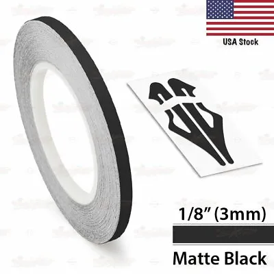 MATTE BLACK Roll Vinyl Pinstriping Pin Stripe Car Motorcycle Tape Decal Stickers • $8.95