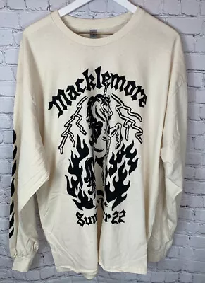 NWOT MACKLEMORE SUMMER TOUR 2022 Mens’ Cream Long Sleeve T-Shirt Size 2XL • $24.99