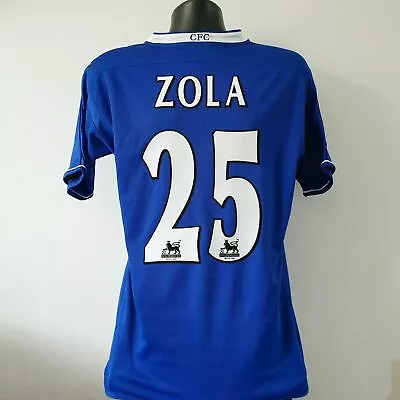 £79.99 • Buy ZOLA 25 Chelsea Shirt - Medium - 2003/2004 - Umbro Reversable Home Jersey 