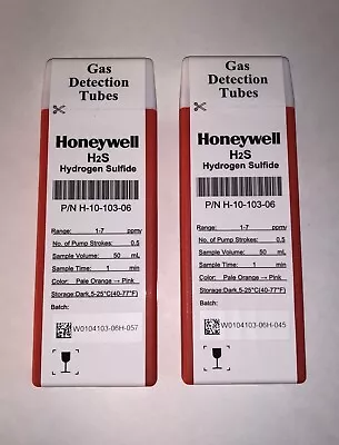 2 Boxes Gas Detection Tube 10-103-06 Hydrogen Sulfide H2S 1-7 Ppmv EXP May 2020 • $59.89