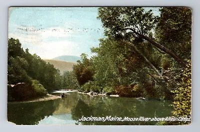 Jackman ME-Maine Moose River Above Attean Camps Vintage C1907 Postcard • $7.99