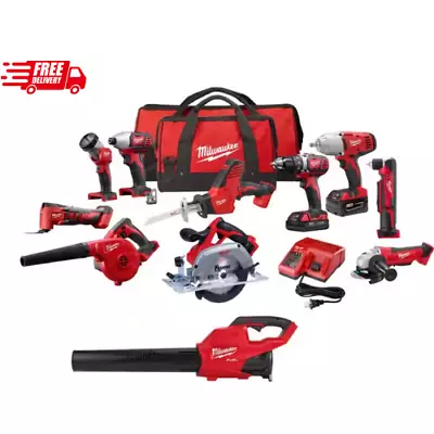 M18 18V Lithium-Ion Cordless Combo Kit (10-Tool) 2695-10CXH-2724-20 • $760