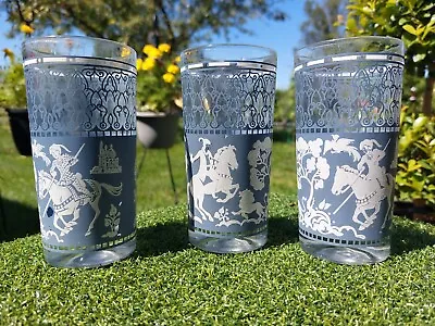 Highball/cocktail  Glasses- 3-vintage- Colonial Blue Wedgewood • $12