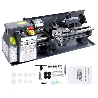 7  X 14  Mini Metal Lathe Machine 550W Nylon Gears Metalworking Processing Bench • $599.99