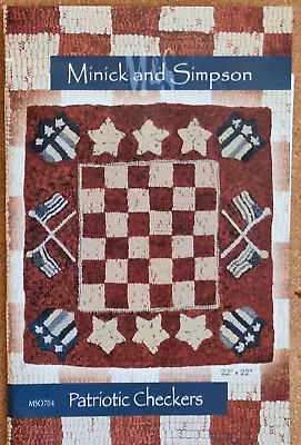 Minick And Simpson Rug Hooking Pattern - PATRIOTIC CHECKERS • $8