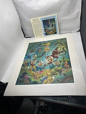 Carl Barks THE MAKING OF A FISH STORY Lithograph 114/345 Coa 25.5x21” Scrooge • $1799.99