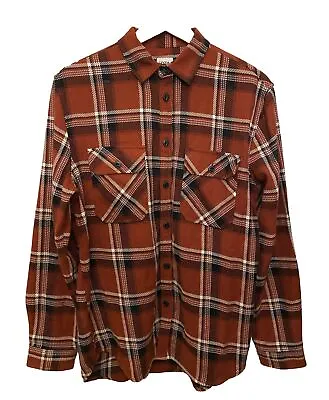 Zara Men’s Plaid Flannel Button Shirt Long Sleeve Mid Weight Brown Size M EUC  • $28