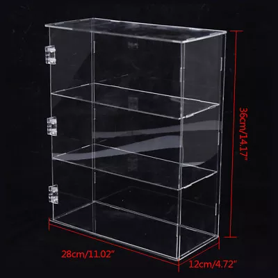 Acrylic Display Case Clear For 3Tier Dustproof Toy Showcase Holder Display Shelf • $35.15