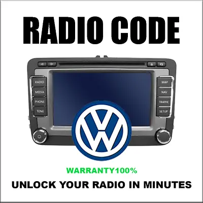 Unlock  Navigation Radio Codes Vw Full Series Rns510 Stereo Rcd510 Fast Service  • $5.99
