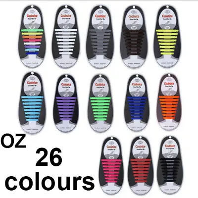 Easy Lazy No Tie Elastic Silicone Shoe Laces Cool Shoelaces Unisex Adults & Kids • $3.95