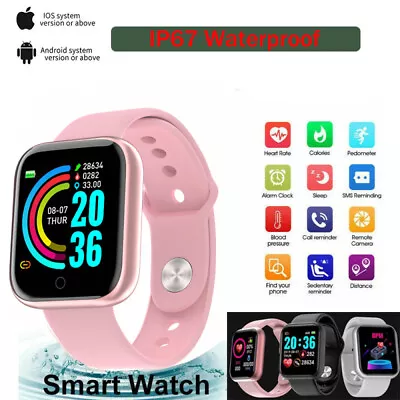 $14.21 • Buy Smart Watch Heart Rate Blood Pressure IP67 Waterproof Bluetooth For IOS Android