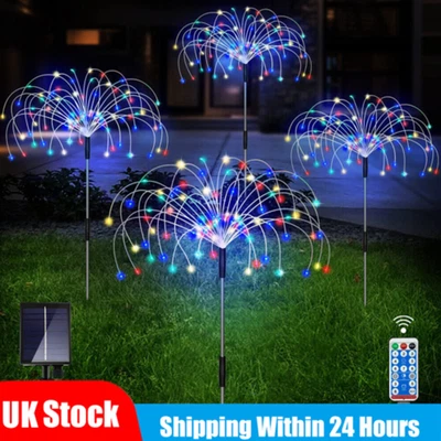 4PCS Solar Lights Outdoor Garden 150LED Solar Powered Firework Light Lamp DIY UK • £12.99