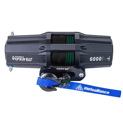 $327.99 • Buy VIPER V2 6000lb ATV/UTV Winch Kit W/ 40 Feet GREEN AmSteel-BLUE Synthetic Rope