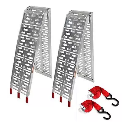 2pcs 7.5' Folding Loading Ramp Motorcycle Atv Lawnmower Truck Trailer Ramps  • $223.86