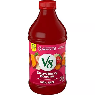 V8 Blends 100% Juice With Vitamins Strawberry Banana Low Sugar 46 Fl Oz • $7.99