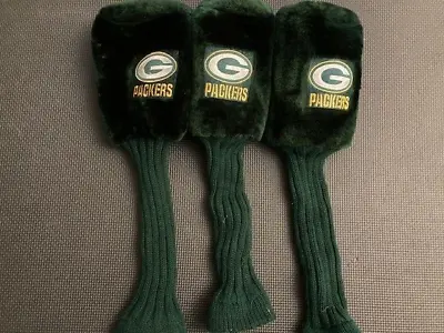 Green Bay Packers NFL Golf Club Head Cover Plush Vintage Set Of 3: 1 3 & X • $19.50
