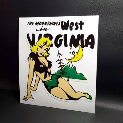 West Virginia Vintage Style Travel Decal Pinup Girl Vinyl Sticker Pin-Up • $4.69