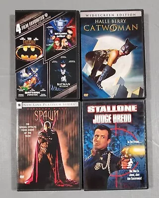 Action Superhero DVD Lot Batman Spawn Judge Dredd Catwoman • $16.99