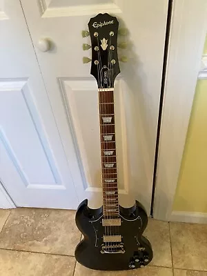 Epiphone SG Pro Custom Shop Guitar Black With Gig Bag Very Clean • $400