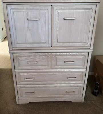 MY ROOM White Oak Wood Bedroom Set  Armoire Chest 1 Night Stand Kids Teens • $150