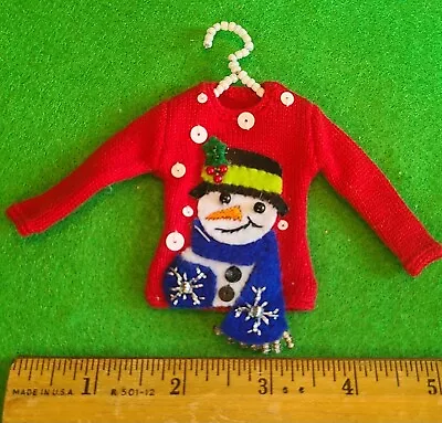 Michael Simon Mini Sweater Snowman  Ornaments NWOT RARE Collectable VALUE • $26.99