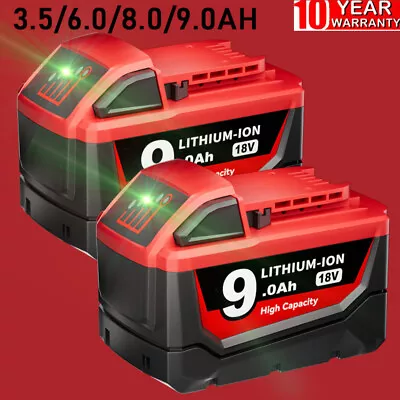 For Milwaukee For M18 Lithium 9.0 8.0 AH Extended Capacity Battery 48-11-1860 • $18.99