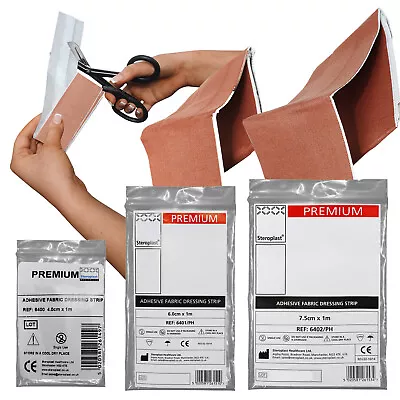 Steroplast Premium Fabric Cut To Size Adhesive First Aid Plaster Strip 3 Sizes • £5.59