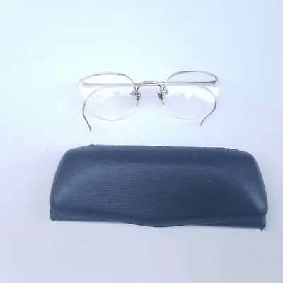 Vtg 1930 American Optical Usa Half Rimless 1/10 12k Gf Sunglasses Ao • $133.34